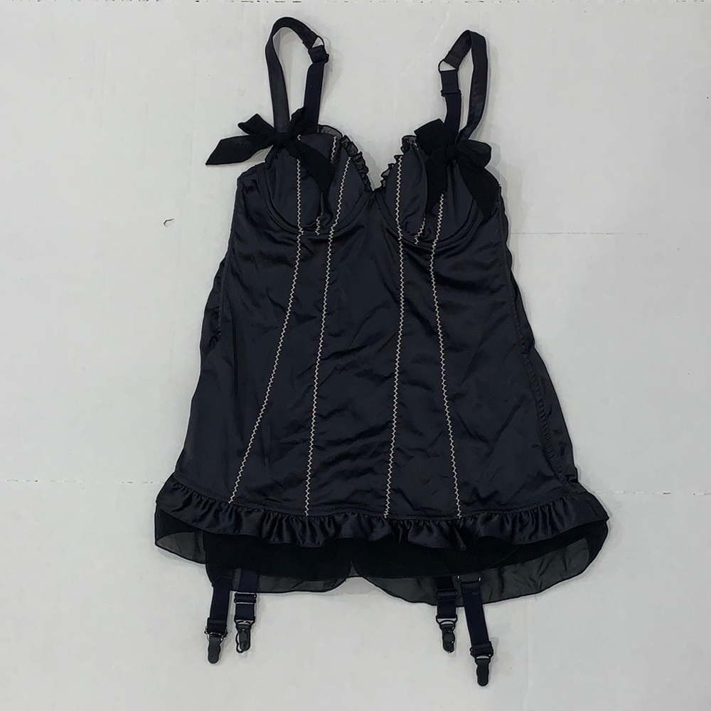 La Senza black Satin corset size Medium
